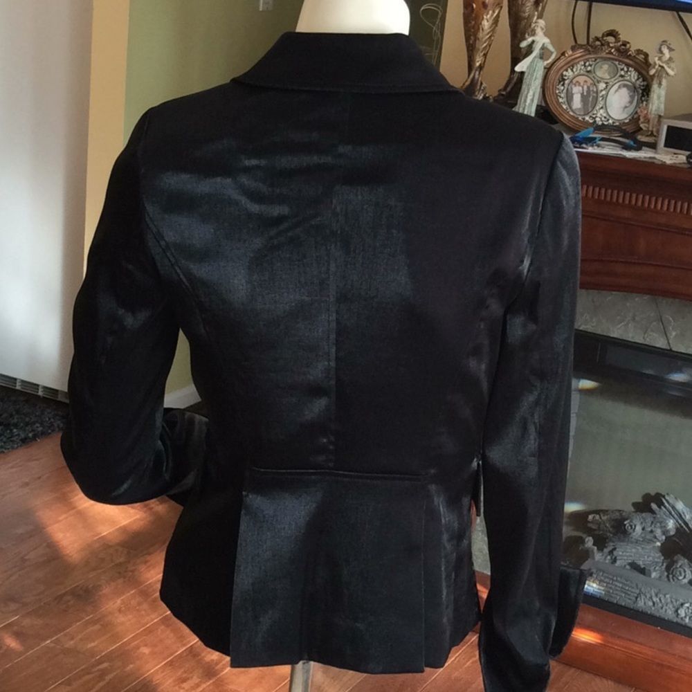 💞CACHE LUXE💞satin elegant evening suit jacket - Picture 6 of 16